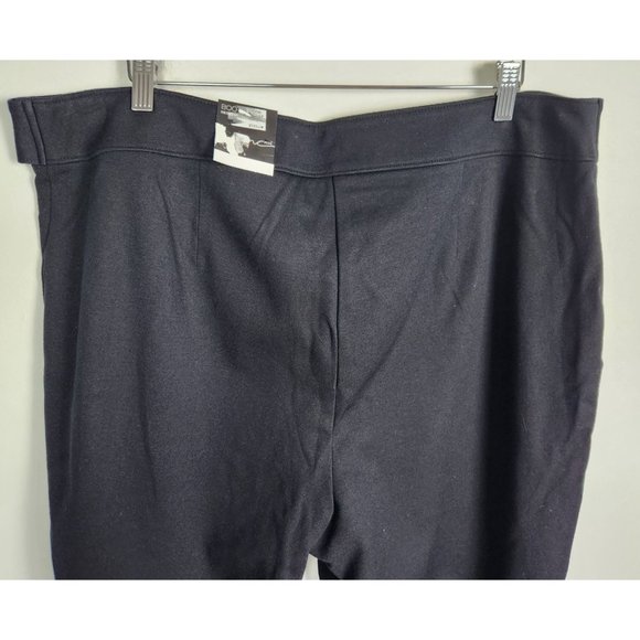 INC International Concepts Sz. 20W Black Boot Leg Split Hem Belted Pants NWT - Picture 7 of 9
